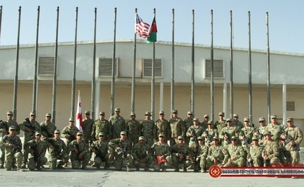خروج سربازان تیپ 13 پیاده نظام ارتش گرجستان از افغانستان